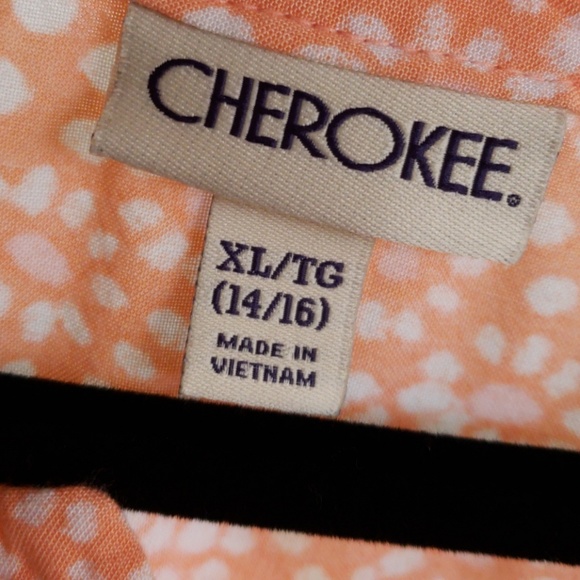 Girls Peach Cherokee SZ 14-16 Shirt - Picture 3 of 3
